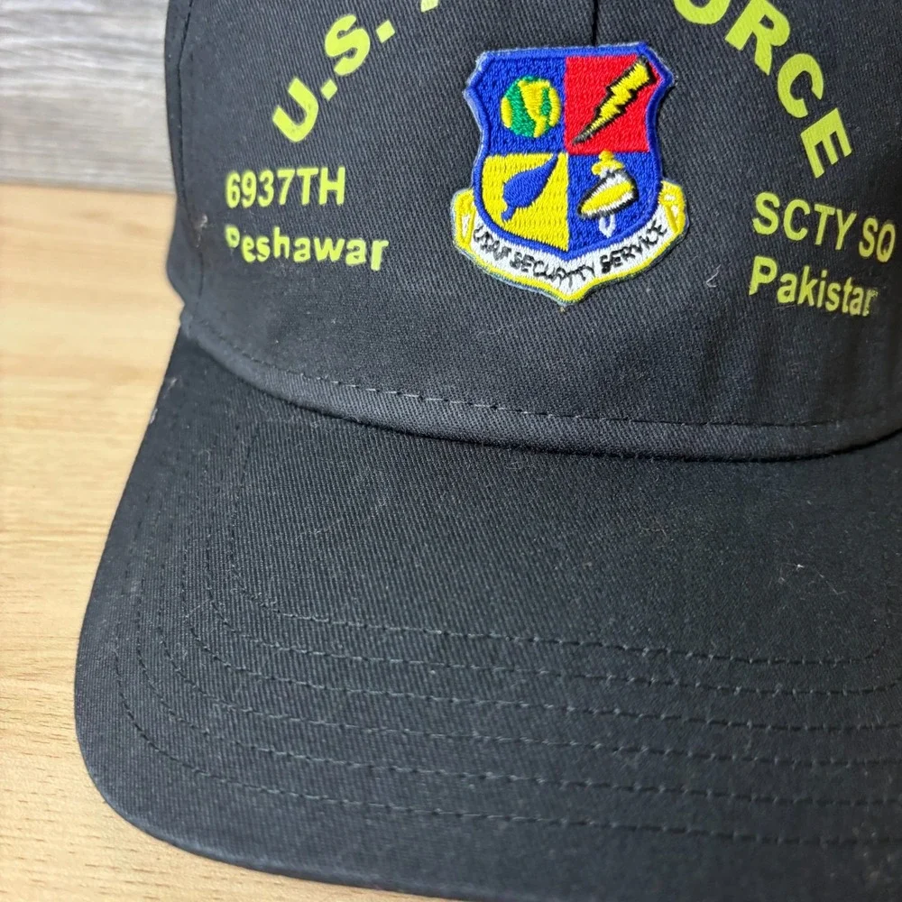 Air Force Hat Cap Snapback Black Trucker Adjustable